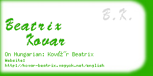 beatrix kovar business card